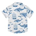 thumbnail image 2 of Dailycode Small Short Sleeve Button Down Shirts Whales Boats Fish Casual Shirt 3-10 Years, 2 of 9