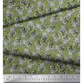 thumbnail image 2 of Soimoi Rayon Fabric Leaves & Floral Block Print Sewing Fabric Yard 56 Inch Wide, 2 of 3