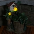 thumbnail image 6 of Sunnydaze Bird House 11.5" x 7.5" x 17.25" Polyresin Outdoor Planter with Solar Lighted Birds, 6 of 10