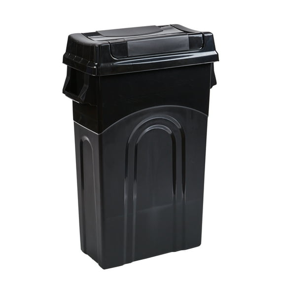 United Solutions 23 Gallon Bac de Recyclage de Cuisine Highboy avec Couvercle Battant, Noir
