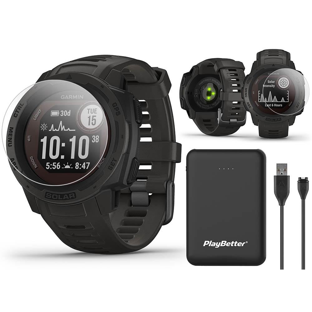 Garmin Instinct Solar (Graphite) GPS Outdoor Smartwatch Power
