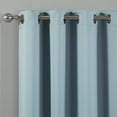 thumbnail image 2 of Quality Home Thermal Insulated Blackout Curtains - Stainless Steel Nickel Grommet Top - Ocean - 52"W x 63"L - (Set of 2 Panels), 2 of 3