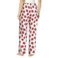 thumbnail image 3 of Naloa Cartoon Strawberry Print Women’s Ultra-Soft Comfy Pajama Lounge Pants with Pockets & Drawstring, 3 of 8