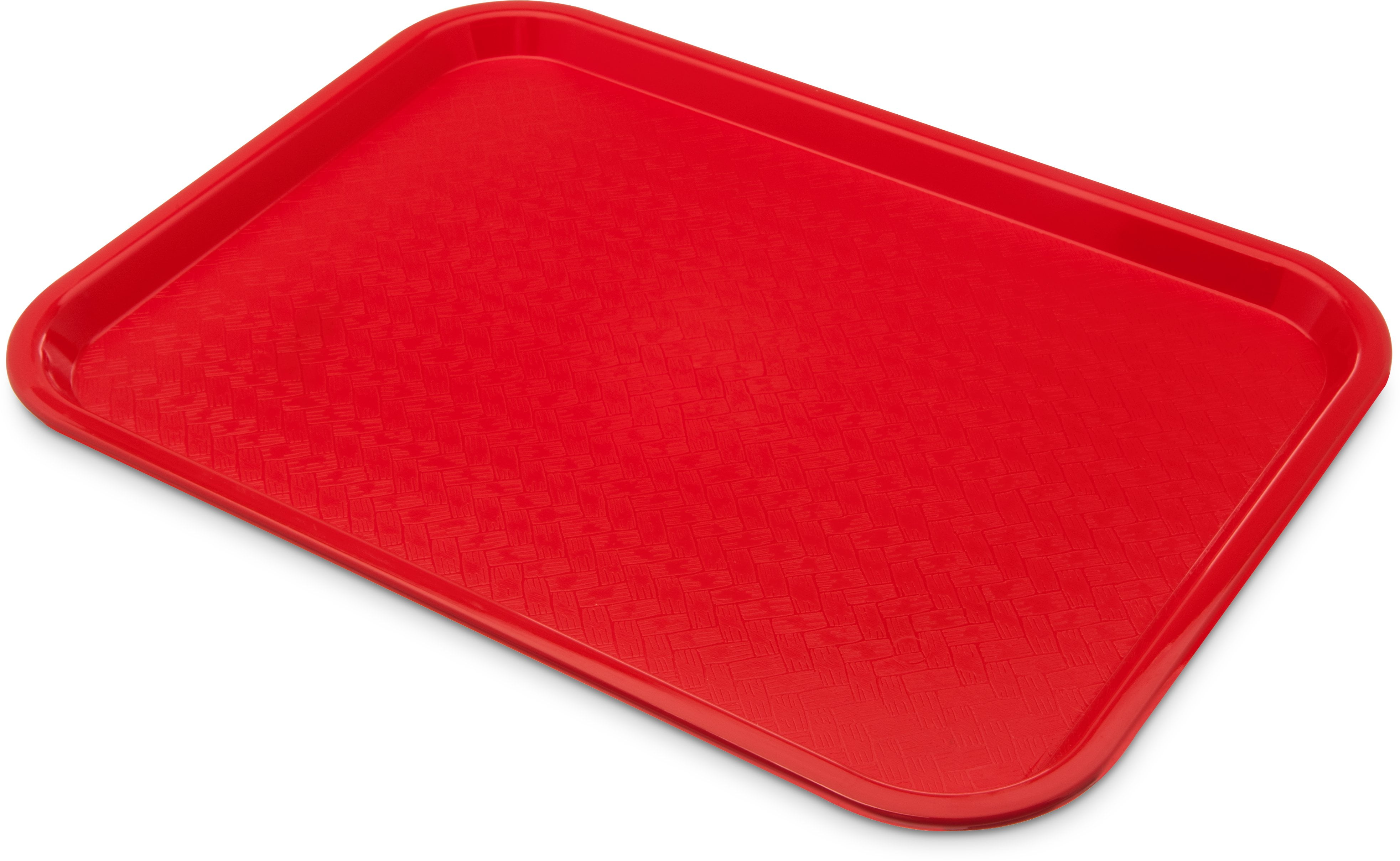 Carlisle CT121605 Café Standard Cafeteria / Fast Food Tray, 12" x 16", Red