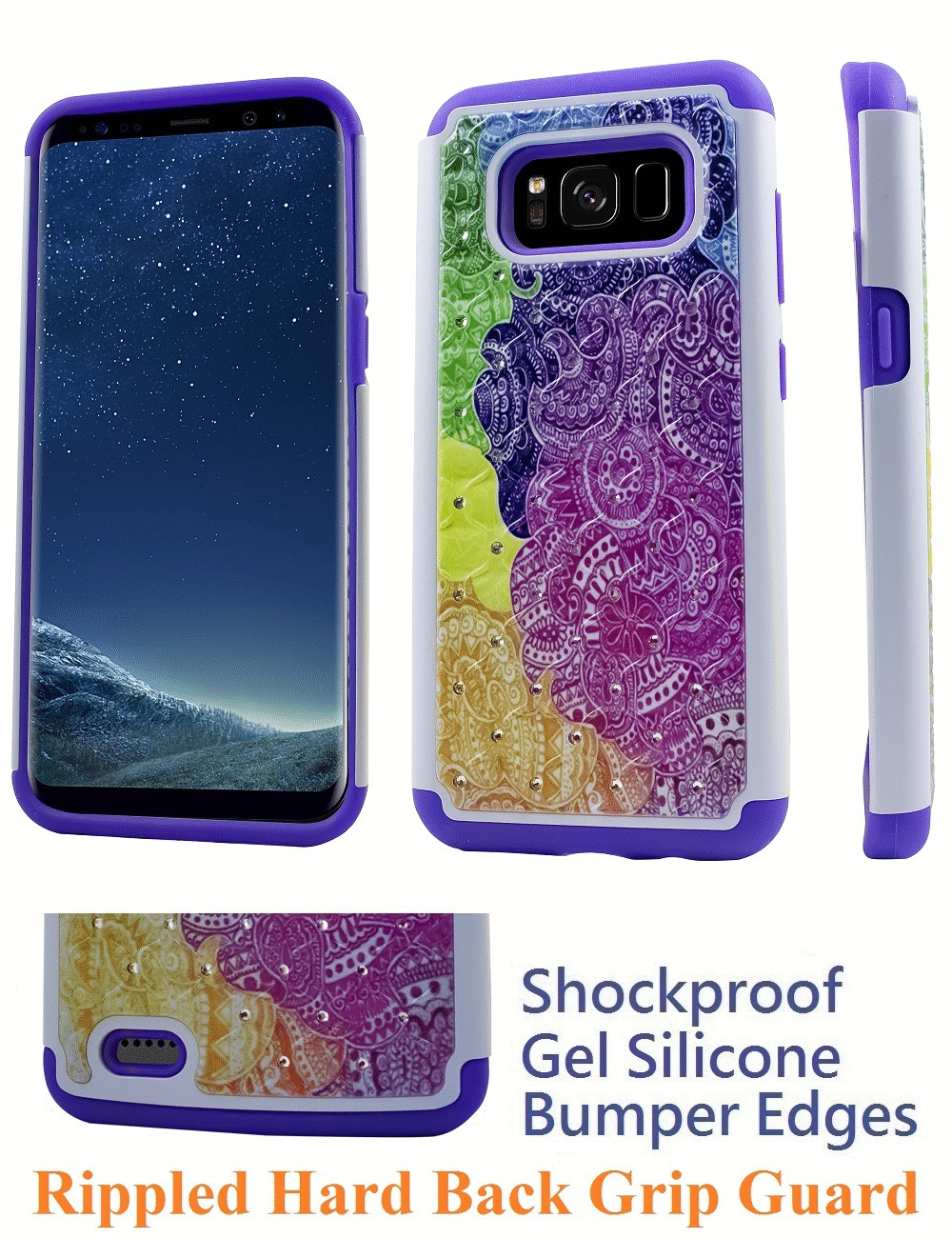 for 5.8" Samsung Galaxy S8 G950 Case Phone Case Slim Hybrid Dual Layer