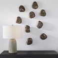 thumbnail image 2 of Uttermost Pebbles Contemporary Wood Wall Decor in Walnut (Set of 9), 2 of 4