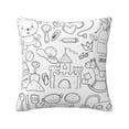 thumbnail image 1 of ZICANCN Decorative Throw Pillow Covers , Baby Hand Sketch Couch Sofa Decorative Knit Pillow Covers for Living Room Farmhouse 12"x12", 1 of 8