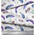 thumbnail image 2 of Soimoi Poly Georgette Fabric Flowers & Feather Fabric Prints by Yard 42 Inch Wide, 2 of 3