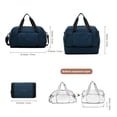 thumbnail image 4 of URSOFINE Nylon Duffle Bag, Lightweight Foldable Expandable Gym Bag with Wet Pocket & Luggage Sleeve, Large Capacity Carry On Travel Bag for Men Women, Ideal for Fitness Camping Weekend Getaways Blue, 4 of 7