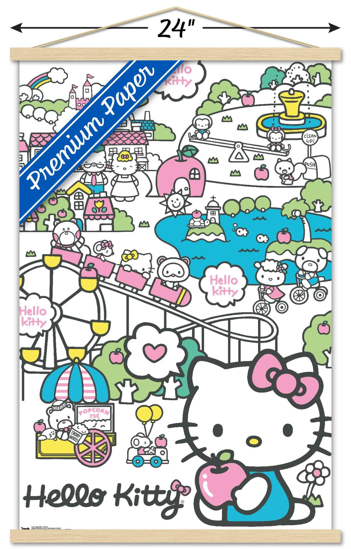 Hello Kitty - Carnival Wall Poster with Wooden Magnetic Frame, 22.375" x 34"