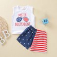 thumbnail image 2 of Dooleck Toddler Baby Girl 4th of July Outfit Shirts Top Shorts American Flag Clothes, 2 of 8