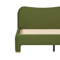 thumbnail image 3 of Chantelle Modern Curved Upholstered Bed, Green Velvet, 3 of 12
