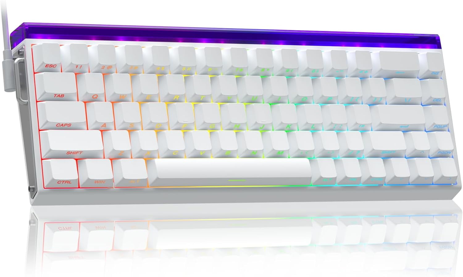 Restored AULA Hero 68 HE 60% Gaming Keyboard Wired, Hall Effect Magnetic Switch Keyboard with Adjustable Actuation, Fast Trigger Mode, 8K Hz Polling Rate, 0.125ms Latency,Side Printed PBT Keycaps (Refurbished)