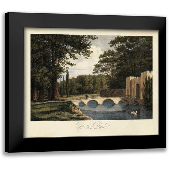 Hakewill, James 14x12 Black Modern Framed Museum Art Print Titled - The English Countryside II