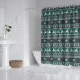 thumbnail image 2 of Green Christmas Reindeer and Snowflake Pattern Shower Curtain 84"x72" ,Bathroom Decorative Shower Curtains Set with 12 Hooks,Modern Waterproof Washable Shower Curtain, 2 of 6