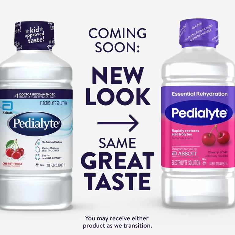 Pedialyte Electrolyte Solution, Cherry Frost, 1 Liter - Walmart.com