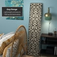 thumbnail image 3 of Oriental Furniture 6 ft. Tall Ebony Damask Canvas Room Divider - 3 Panel, 3 of 7