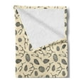 thumbnail image 2 of Pine Cone Soft Flannel Fleece Blanket, Poinsettia Mistletoe Berry Branch Spruce Tree Twigs Growth Woodland Theme Print, Cozy Plush for Indoor and Outdoor Use, 50" x 60", Cream Taupe, by Ambesonne, 2 of 5