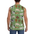thumbnail image 4 of Lsque Cows And Calves Print Men's Cotton Blend Sleeveless Muscle Shirts (S-3XL)- Moisture Wicking, Odor Protection, UPF 30+,3X-Large, 4 of 8