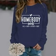 thumbnail image 3 of Homebody Mode All Day Every Day Sweatshirts for Women 2025 Long Sleeve Crewneck Graphic Sweatshirt Pullover Tops, 3 of 4