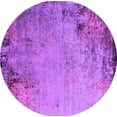thumbnail image 1 of Ahgly Company Indoor Round Oriental Purple Industrial Area Rugs, 7' Round, 1 of 4