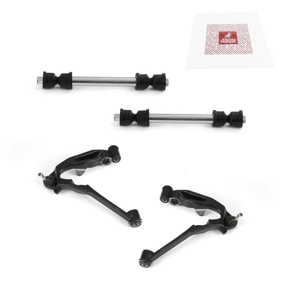 Metrix Premium Chassis Parts - 4 PC Front Lower Control Arm & Front Sway Bar Stabilizer End Link Kit Fits 02-06 Chevrolet Avalanche 2500, 99-00 GMC Sierra 2500 4WD, RK621356 RK621355 K700539 K80631