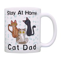 ThisWear Cat Themed Gifts Stay At Home Cat Dad Mug Cat Cup Cat Related Gifts Cat Coffee Mug Dad