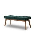 thumbnail image 1 of Rexton Mid-Century Modern Design  Velvet Bench  in Green, 1 of 5