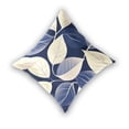 thumbnail image 2 of Dark Blue and Beige Leaves Throw Pillow Covers Pillowcases 20 x 20 Inch Home Decor 2 Packs for Bedroom Sofa, 2 of 6