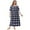 Navy Plaid, variant on Women's Plus Size Nightgown Short Sleeve House Dress Vintage Lace Square Neck Night Gown Oversized Printed Mumu Duster Housecoat Soft Full Length Sleep Dress XL-5XL