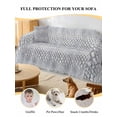 thumbnail image 4 of Animal Leather Couch Cover Sofa Covers 3 Cushion Sectional Couch, Vintage Animal Textures Minimalist Gray Washable Sofa Covers Slipcover Sectional Sofa Cover, Furniture Protector 71"x150", 4 of 9