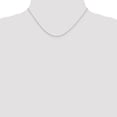 thumbnail image 2 of 14k White Gold 16 Inch .6mm Round Link Cable Chain Necklace Pendant Charm, 2 of 9