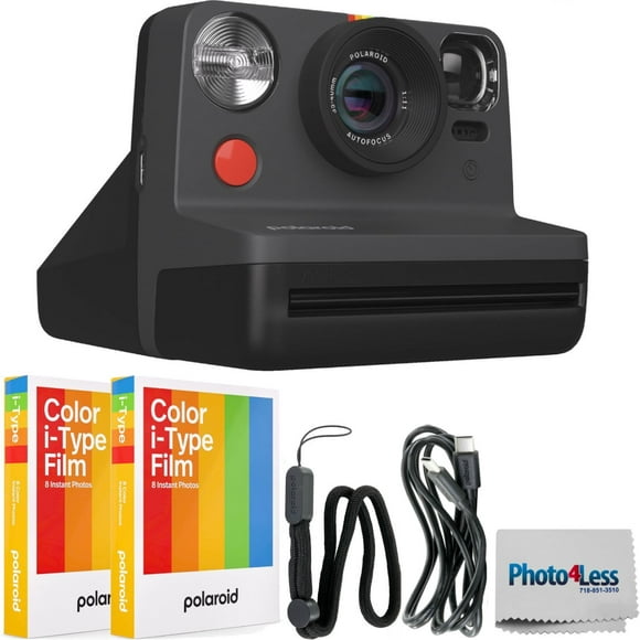 Polaroid Now 2nd Generation I-Type Instant Film Camera (Black) + Polar