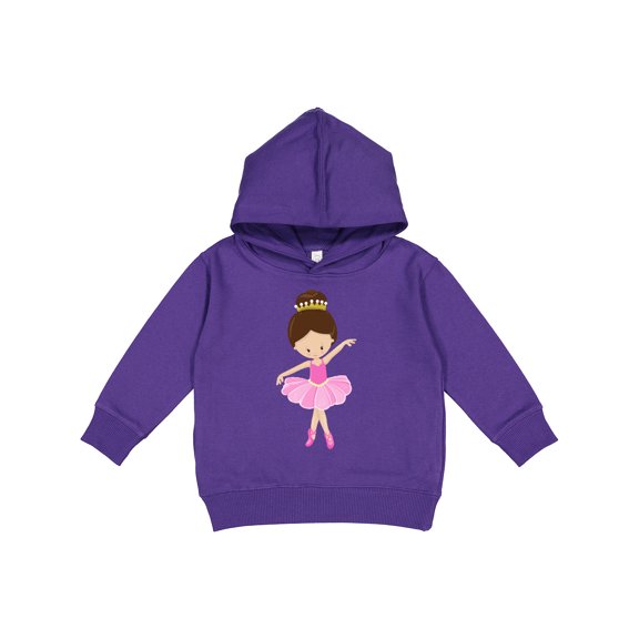 Inktastic Ballerina, Ballet Dancer, Ballet Girl, Brown Hair Toddler Hoodie