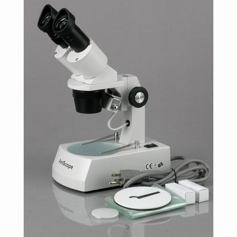 Microscope Stéréo Binoculaire AmScope Se306r-p-e - 20x/40x - Éclairage Haut Et Bas - Caméra USB 640x480 - Pour Bijouterie, Électronique, Biologie