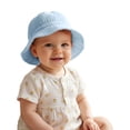 thumbnail image 5 of Mgmyaa Baby Ruffle Edge Bucket Hat Summer Outdoor Sun UV Protection Fisherman Cap for Infant Newborn 0-3 Years Breathable Soft Headwear, 5 of 9