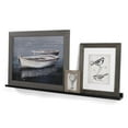 thumbnail image 3 of Wallniture Denver 46" Floating Picture Ledge Wall Shelf Hanging Bookshelf Modern Decor Vinyl Record Storage, Black, 3 of 9
