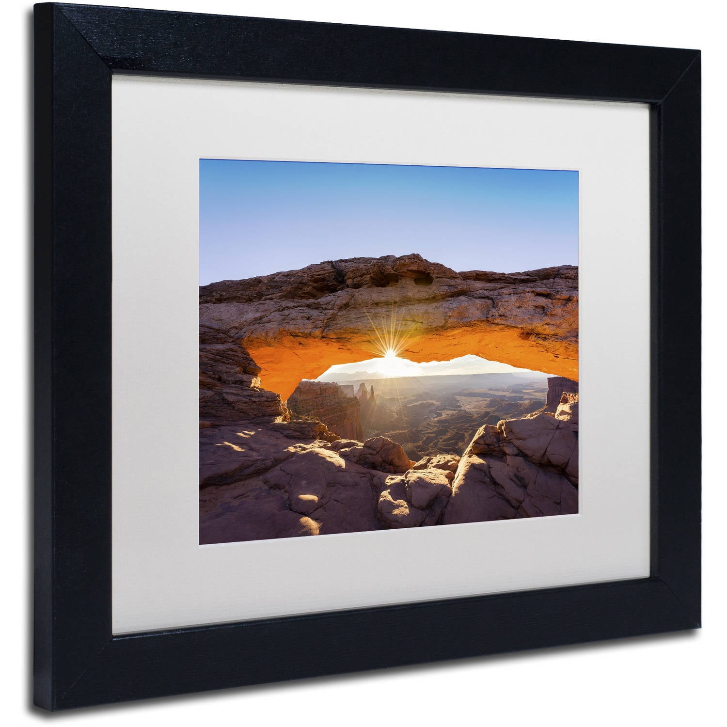 Trademark Fine Art "Lighted Frame" Canvas Art by Michael Blanchette Photography White Matte, Black Frame