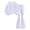 White, variant on CPNG Girls' Outfits Children's Solid Color Long Sleeved Round Neck Pullover Top and Flared Pants 2 Piece Set(Pink,2-3 Years)