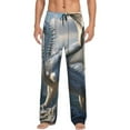 thumbnail image 1 of Fotbe Mountain White Dragon Pantalones de Pijama para Hombre, Pantalones de Dormir, Pantalones de Casa con Cintura Ajustable y Bolsillos-X-Large, 1 of 6