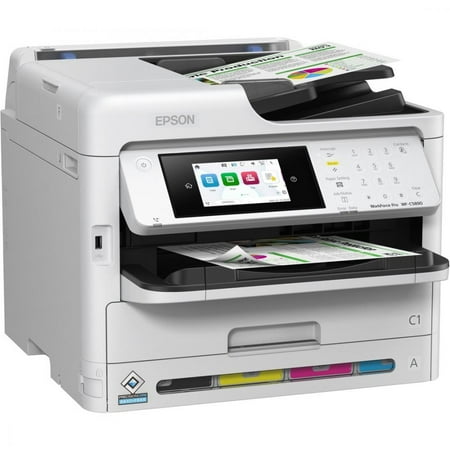 Epson WorkForce Pro WF-C5890 Wireless Inkjet Multifunction Printer - Color - Copier/Fax/Printer/Scanner - 34 ppm Mono/34 ppm Color Print - Automatic Duplex Print - Up to 75000 Pages Monthly - Color...