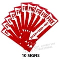 thumbnail image 2 of (30 Pack) Fire Extinguisher Signs with Down Arrow, Self Adhesive Vinyl, 4" x 18", 2 of 2