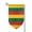 Fillet, variant on Lithuanian Flag Double Sided Garden Flag for Indoor Outdoor Decorations 12.5 * 18 Inches Square