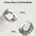 thumbnail image 2 of HOLOHOLO 24oz White Stainless Steel Insulated Tumbler with Lid and Straw Leak-Proof Stainless Steel Coffee Cup for Daily Use, 2 of 7
