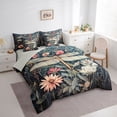 thumbnail image 3 of jejeloiu Rustic Dragonfly 7 Pieces Bedding Comforter Set,Kawaii Daisy Full Bedding Set For Girls Women Reversible, 3 of 8