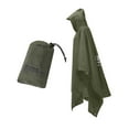 thumbnail image 1 of Poncho de lluvia con capucha Chaqueta de lluvia Impermeable Impermeable para exteriores Montar Deportes Verde oscuro, 1 of 9