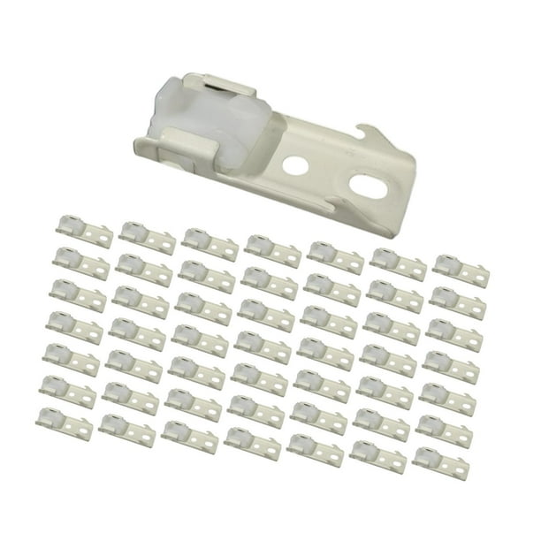 Riel de cortina recto o curvo para techo, 50 unidades Crema blanca