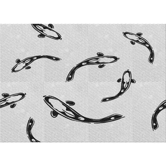 Ahgly Company Machine Washable Indoor Rectangle Transitional Platinum Gray Area Rugs, 5' x 8'