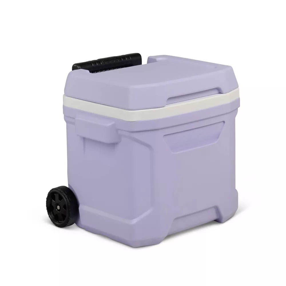 Profile 16qt Rolling Cooler - Lilac: Polyethylene, Wheels & Retractable Handle