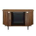 Manor Park Corner Fireplace TV Stand for TVs up to 55", Dark Walnut